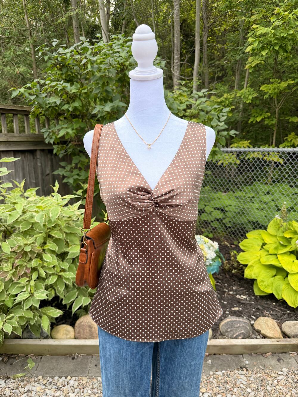 Esprit Collection Chocolate Brown Twist Front Top